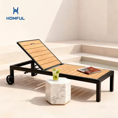 알루미늄 프레임 WPC 야외 선 라운저