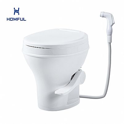 물총이 달린 직선형 수세식 RV 화장실